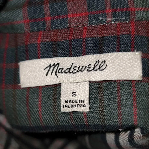 Madewell‎ Womens Classic Ex Boyfriend Rockvale Plaid Shirt Small - Picture 4 of 5